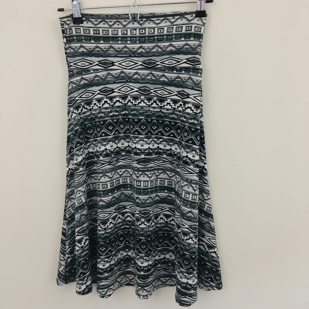 LuLaRoe Aztec Printed Azure Skirt